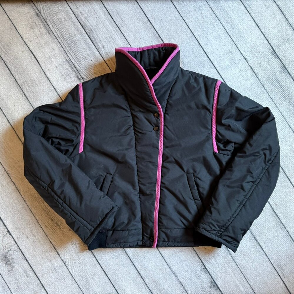 Vintage Herman's World of Sporting Goods Women's Winter Coat, Sz. 1, Black